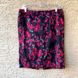 WHBM | Rose Print Pencil Skirt